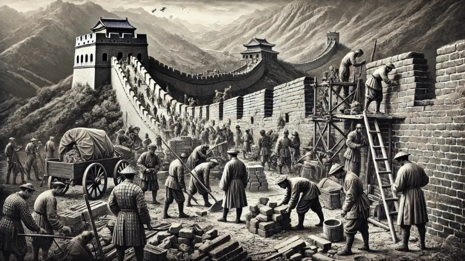 Ancient section of the Great Wall built during the Ming Dynasty
