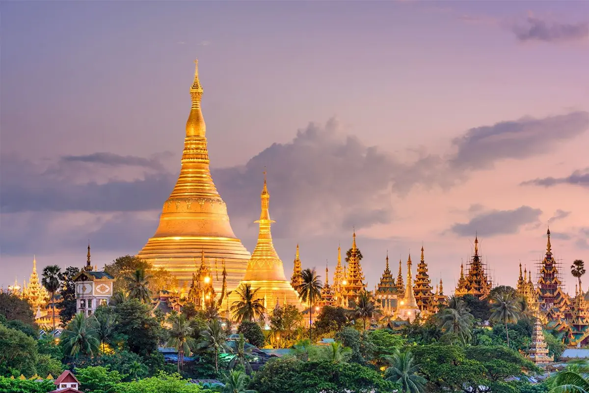 Shwedagon Pagoda in Myanmar