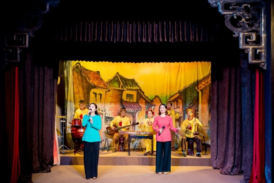 Traditional Vietnamese performance during Full Moon Festival in Hoi An