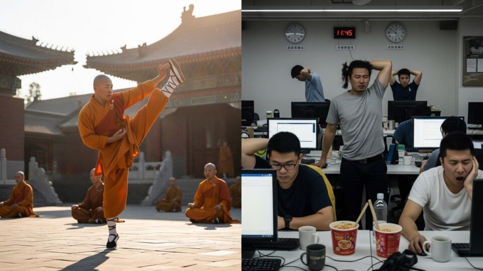 Daily routine of Shaolin monks compared with 996 employees’ schedule