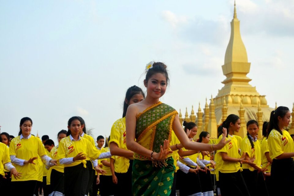 Traditional Lao dance performance at That Luang Festival