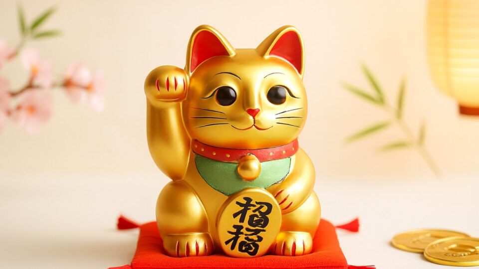 The Maneki Neko, Japan’s iconic fortune cat, symbolizes prosperity and positive energy.